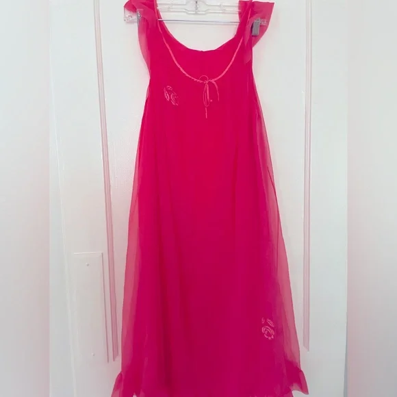 Vintage | Dresses | Gorgeous Vintage Hot Pink Night Dress | Poshmark
